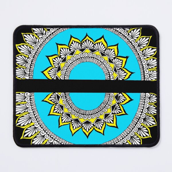 Item preview, Half Mandala Artwork - Aqua designed and sold by MinArt Illustrations.