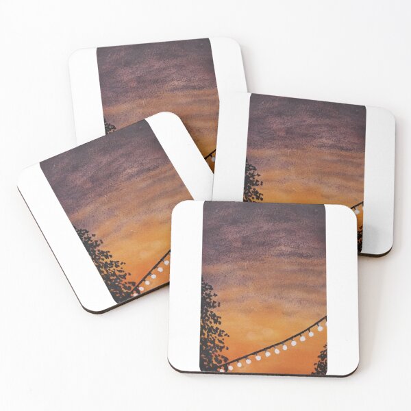 Item preview, Peaceful Evening with String Light designed and sold by ReshmiInArtLand.