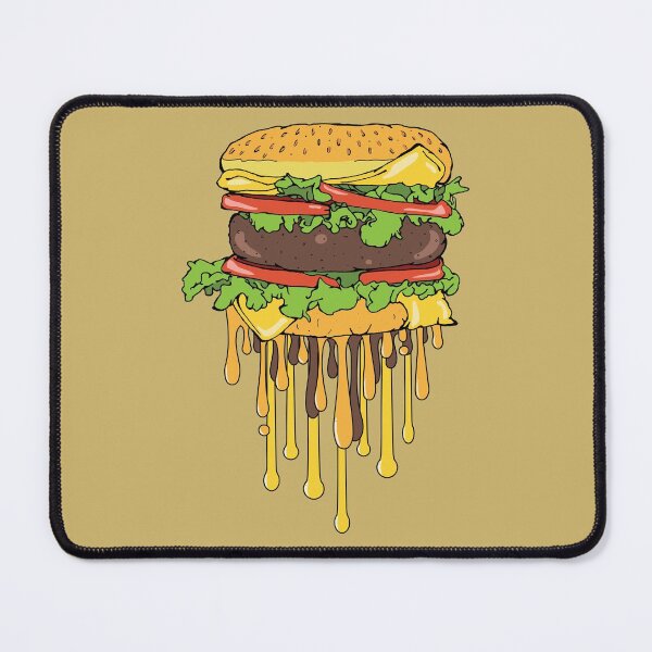 Item preview, Melting Cheeseburger Junk Food Art designed and sold by HotHibiscus.