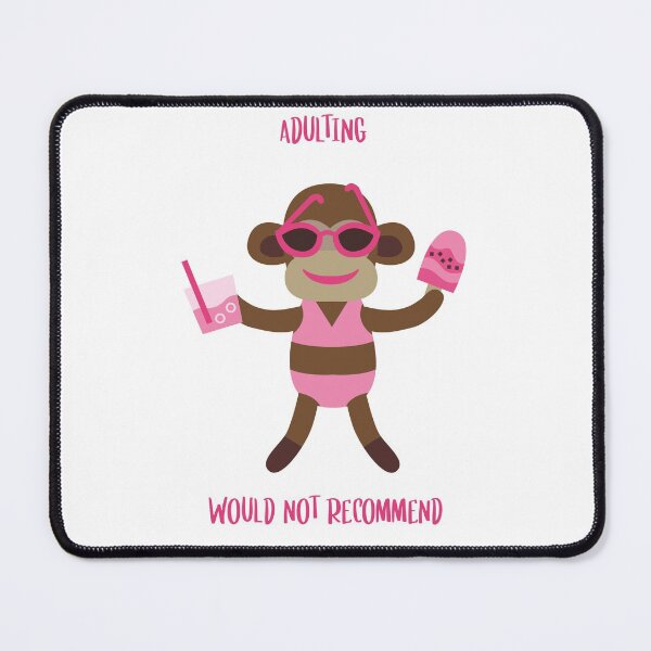 Item preview, Adulting Would Not Recommend - Sock Monkey designed and sold by Trinket-Trickster.