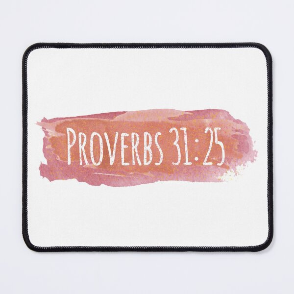 Item preview, Proverbs 31:25 Watercolor Stroke Rose Gold designed and sold by amazingjoy.