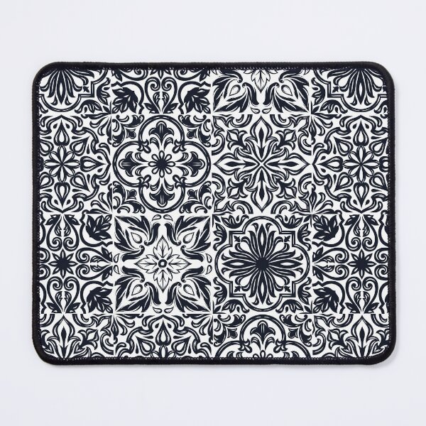 Item preview, Abstract patterns on ceramic tile, black and white designed and sold by Chinxi.