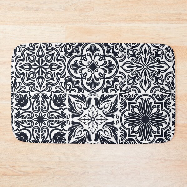 Item preview,  Abstract patterns on ceramic tile, black and white designed and sold by Chinxi.