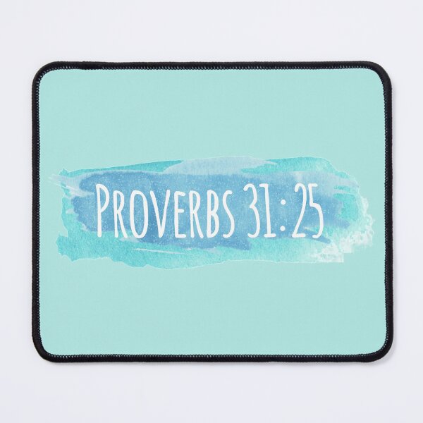 Item preview, Proverbs 31:25 Watercolor Stroke Blue designed and sold by amazingjoy.