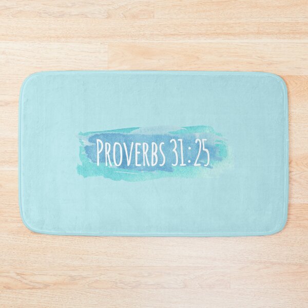 Item preview, Proverbs 31:25 Watercolor Stroke Blue designed and sold by amazingjoy.