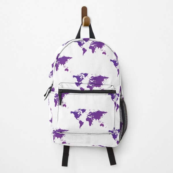 Item preview, World Map Background with Purple Gradient Color designed and sold by Kiki Art.