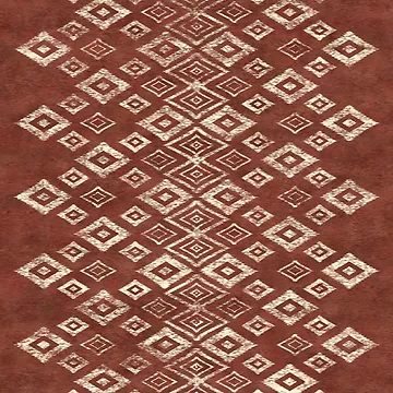 Artwork thumbnail, Rust Boho Folk Pattern by Octavia Soldani