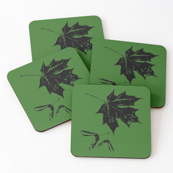 Item preview, Maple Leaf with Samaras - Black - designed and sold by SubtleSoul.