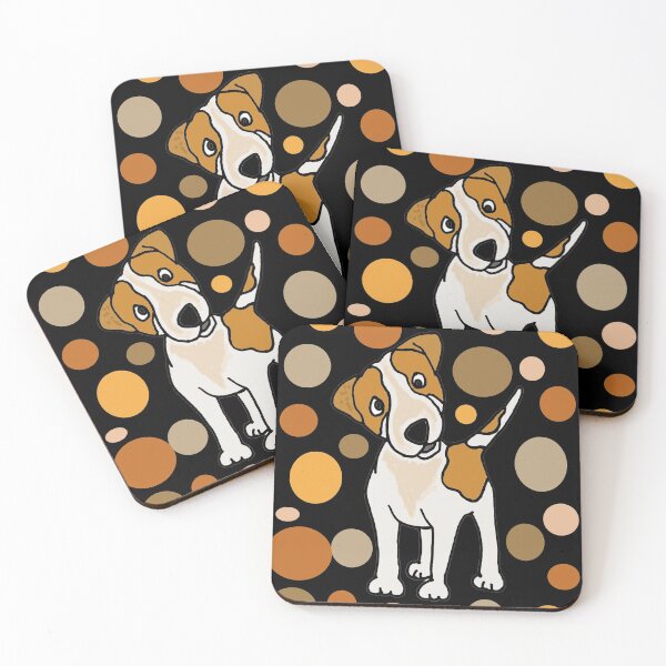 Artikelvorschau, Lustiger Jack Russell Terrier Hund und Kreismuster Art entworfen und verkauft von Nature's Fancy.