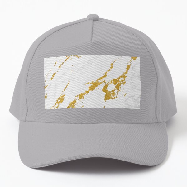 Elegant Marble style6 - Gold and White Baseball Cap