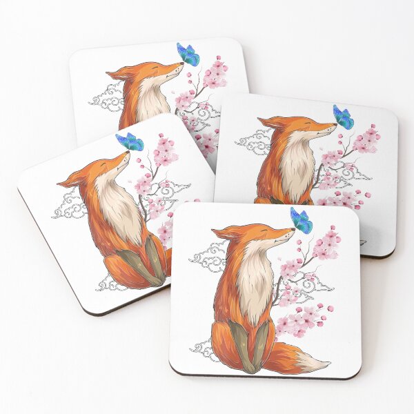 Item preview, Japanese Fox Cherry blossom Flower sakura trees Kawaii designed and sold by IEXART.