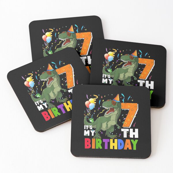 Item preview, It's My 7th Birthday Happy 7 Year Old Dino TRex Party designed and sold by sharpbell.