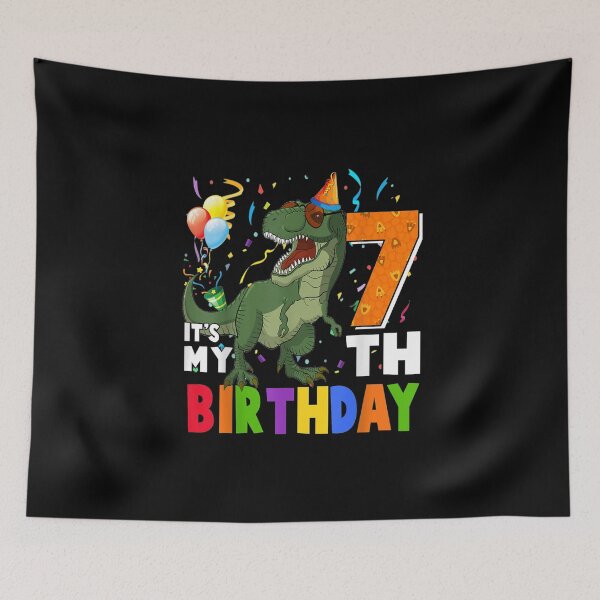 Item preview, It's My 7th Birthday Happy 7 Year Old Dino TRex Party designed and sold by sharpbell.