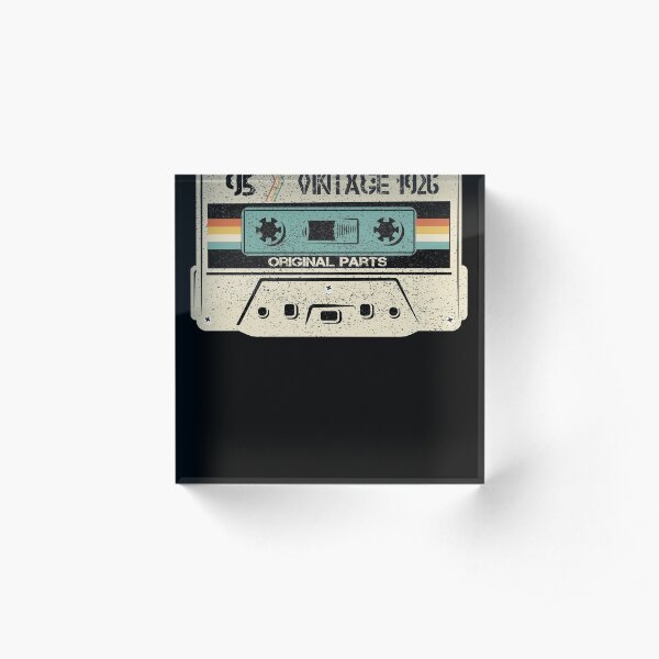95th Birthday Gifts Shirts Vintage 1926 Original Parts Cassette Acrylic Block