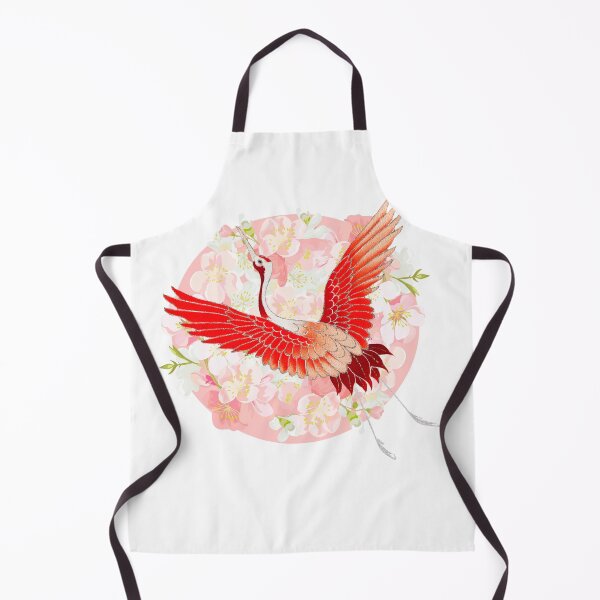 Artikelvorschau, Vogelkranich in Pastellrosa mit Blumen entworfen und verkauft von SubtleJoy.