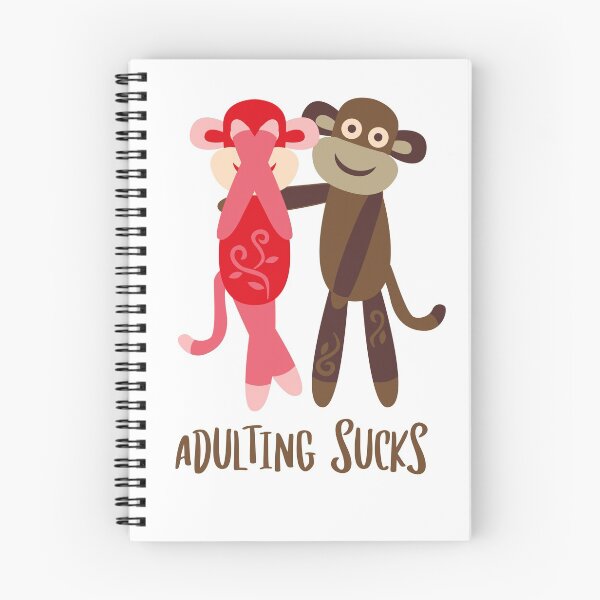 Item preview, Adulting Sucks - Sock Monkey designed and sold by Trinket-Trickster.