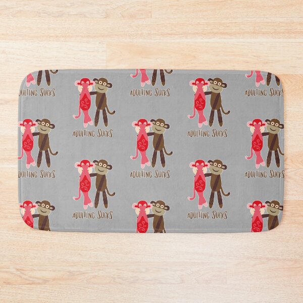 Item preview, Adulting Sucks - Sock Monkey designed and sold by Trinket-Trickster.
