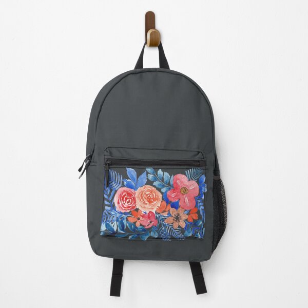 Vista previa del artículo con la obra «Flores sueltas con hojas azules», diseñado y vendido por JadeWuArt.