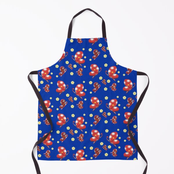 Item preview, red butterfly blue background designed and sold by miaterinka.