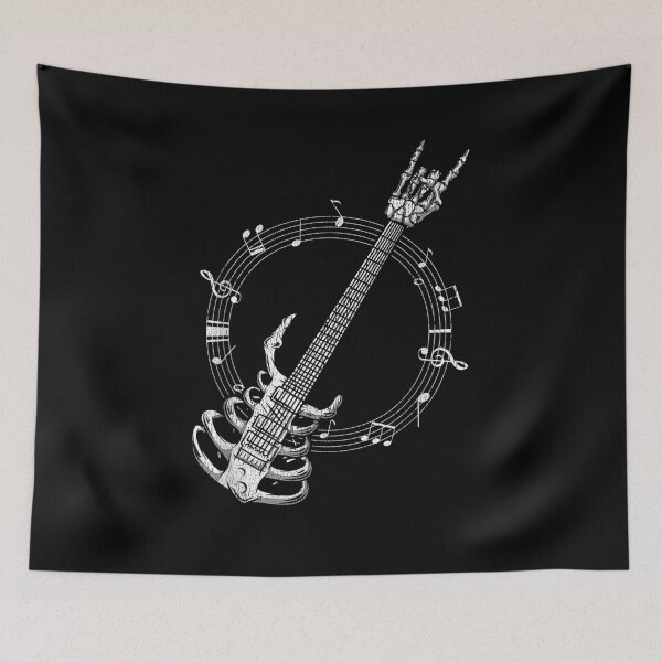Item preview,  Skeleton Guitar Lover Rock Music Musical Notes designed and sold by leonavi.
