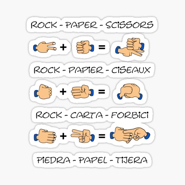 Stone, Paper & Scissors Pegatina