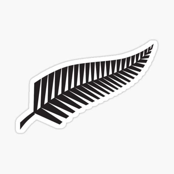 Digni New Zealand feather all blacks Flag free Sticker 