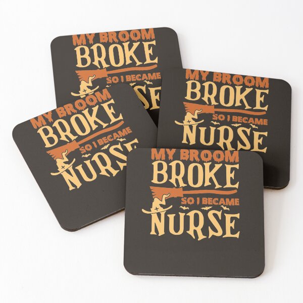 Item preview, "My Broom Broke So I Became A Nurse" - Funny text and graphic Halloween designed and sold by Unohana.