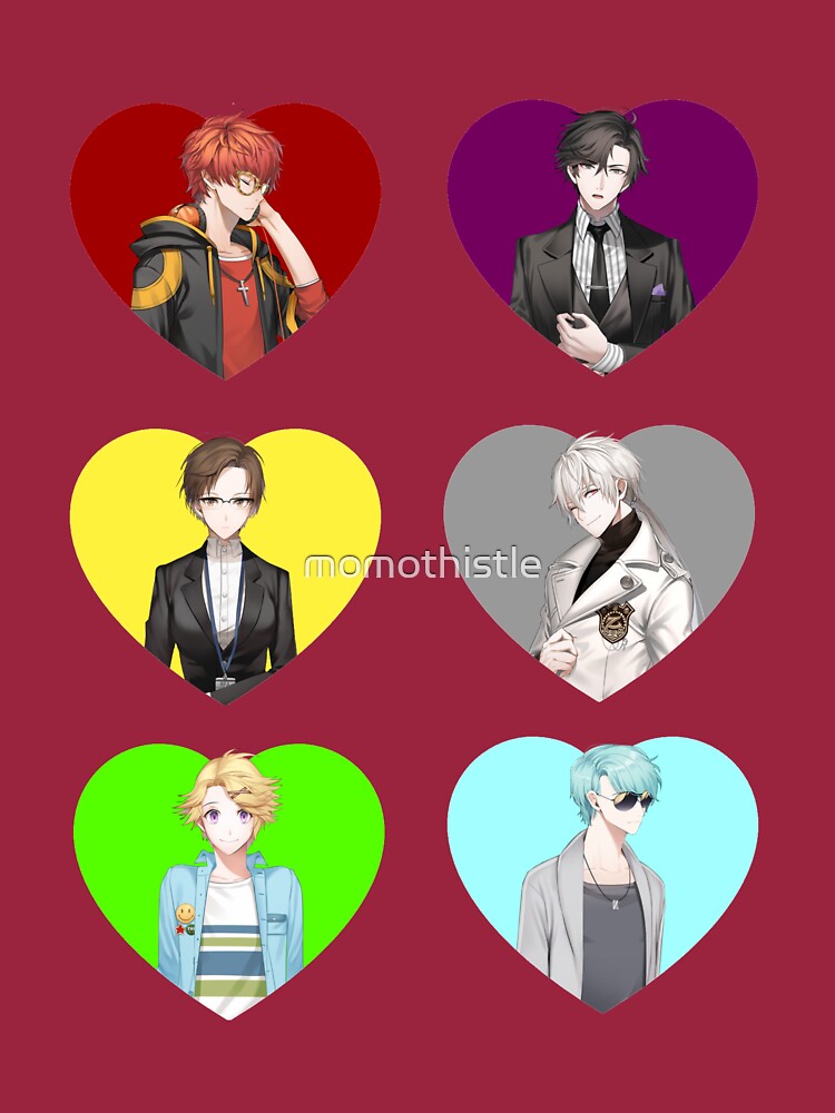 "Mystic Messenger Hearts" Tshirt by momothistle Redbubble