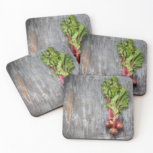 Item preview, Bundle of fresh organic farmer young beetroots on dark scratched background, close-up, top view. Natural organic vegetables. designed and sold by dariazu.