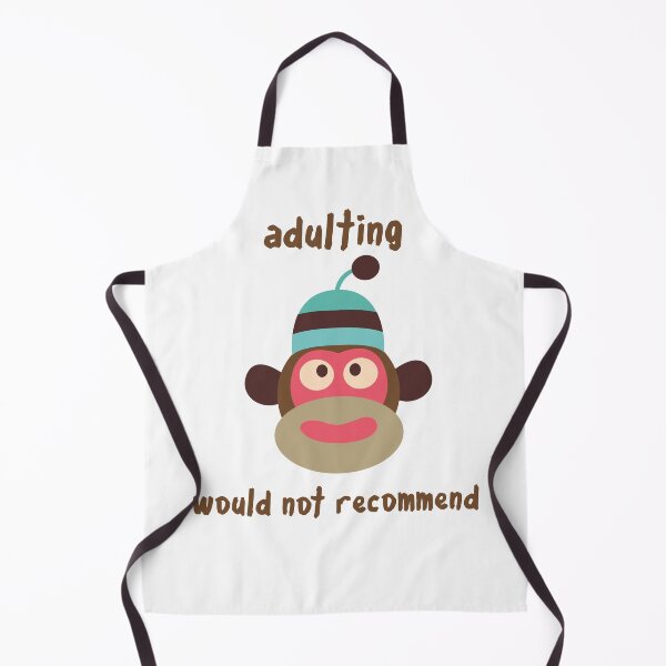Item preview, Adulting Would Not Recommend - Sock Monkey in Hat designed and sold by Trinket-Trickster.