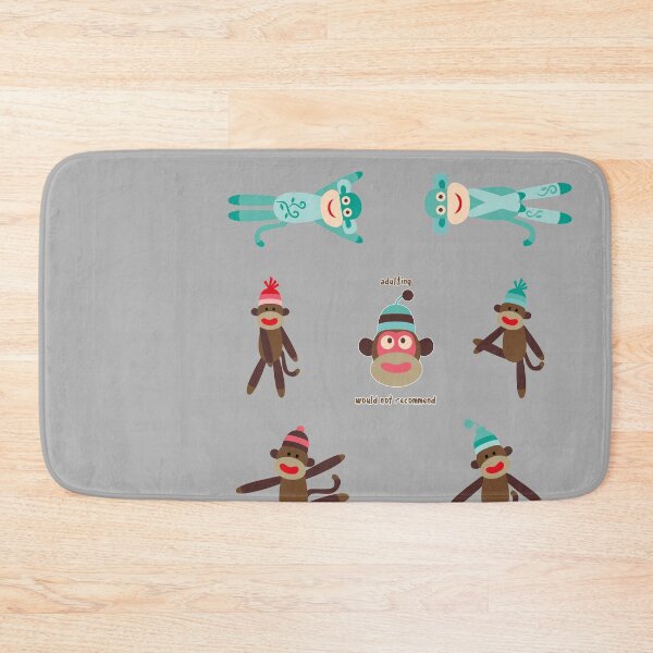 Item preview, Adulting Would Not Recommend - Sock Monkey in Hat designed and sold by Trinket-Trickster.