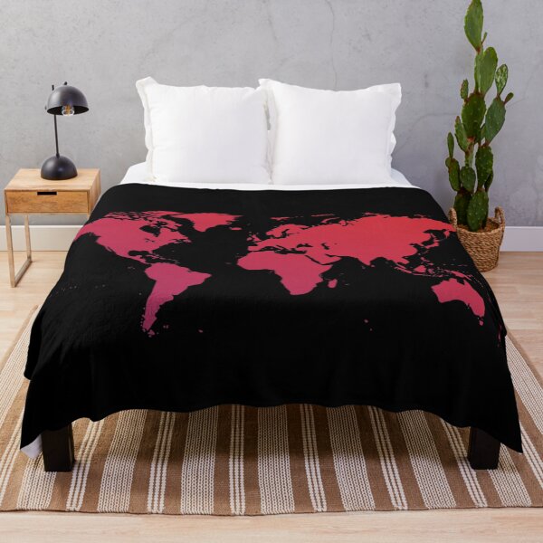 Item preview, World Map Background with Red Gradient Color designed and sold by Kiki Art.