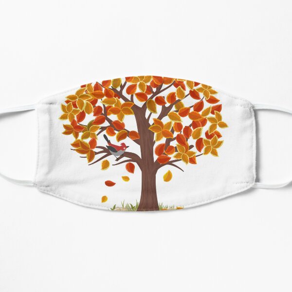 Artistic drawing on autumn season T-shirts 2021 Flat Mask