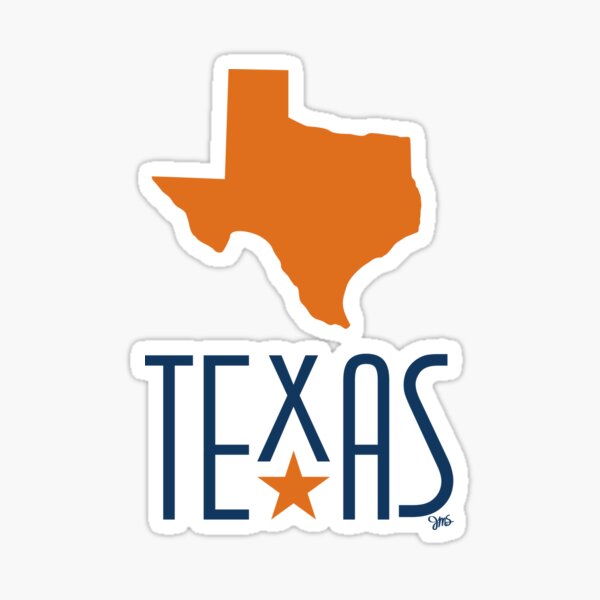 Symbols of Texas - Texas, orange Sticker