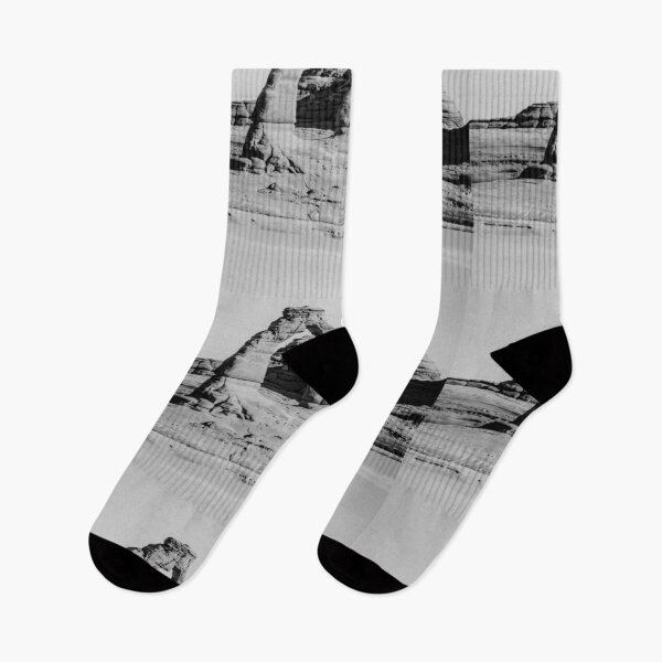 Item preview, Desert, National Park, Arizona, Desert Landscape, Black and White designed and sold by Magic Love Art Print.