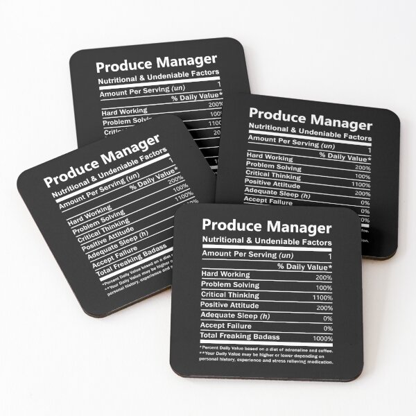 Item preview, Produce Manager T Shirt - Nutritional And Undeniable Factors Gift Item Tee designed and sold by cloyannett.