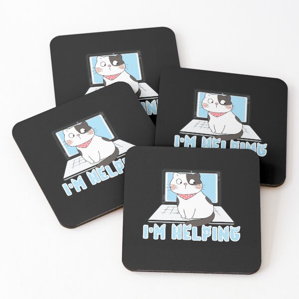 Item preview, I’m Helping - Cat On Laptop designed and sold by Bornint Designs.