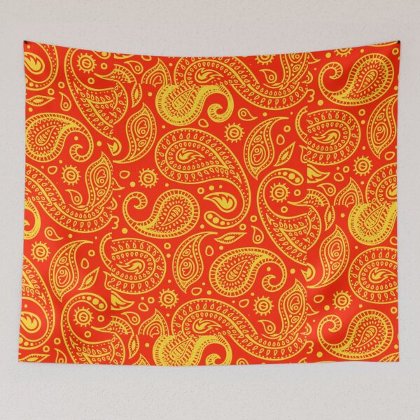 Item preview, Red & Yellow Paisley designed and sold by Trendyclubshop.