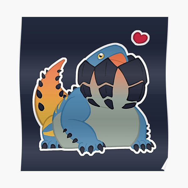 Monster Hunter Dodogama Poster For Sale By Uranoscope Redbubble   Poster,504x498,f8f8f8 Pad,600x600,f8f8f8.u1 