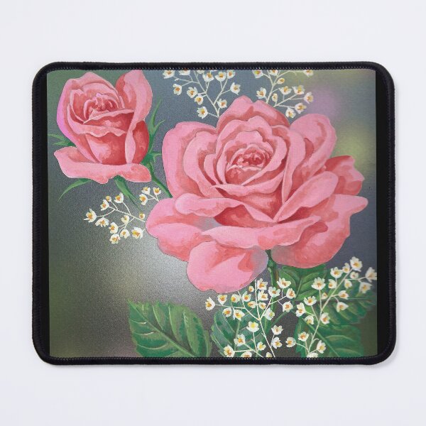 Item preview, Pink roses with forget-me-not bouquet designed and sold by Laura Greco.