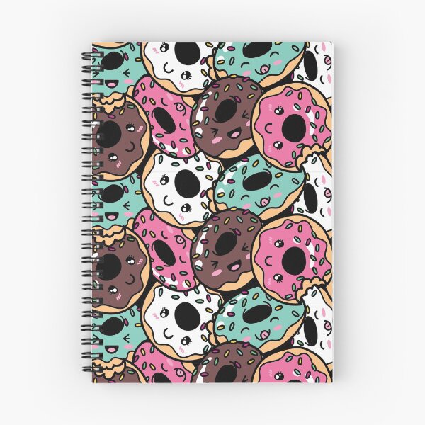 Item preview, Cute Kawaii donut print multi colour designed and sold by TheArtDesk.
