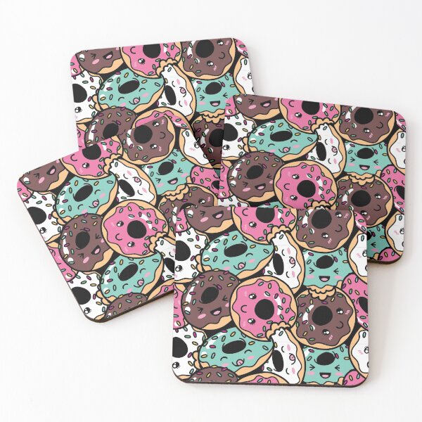 Item preview, Cute Kawaii donut print multi colour designed and sold by TheArtDesk.