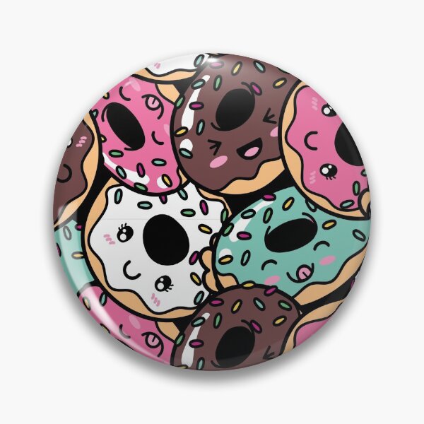 Item preview, Cute Kawaii donut print multi colour designed and sold by TheArtDesk.