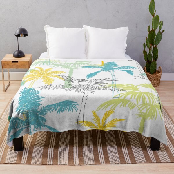 Item preview, Palm trees california grey blue yellow designed and sold by Gurshnet68.