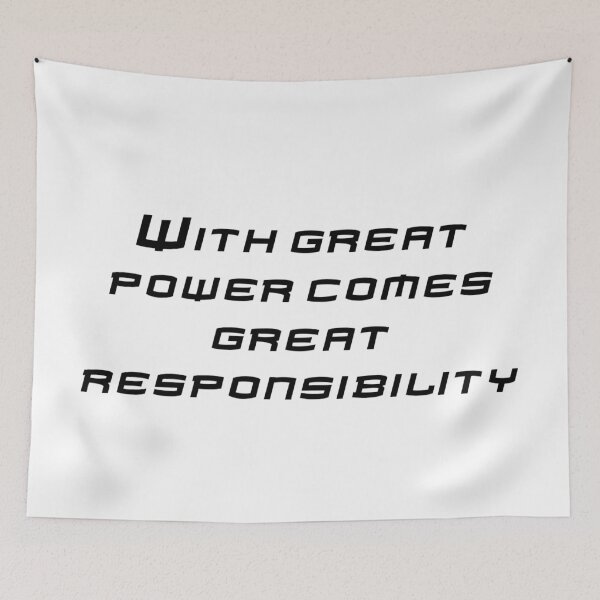 Item preview, With Great Power... designed and sold by IconicFilmQuote.
