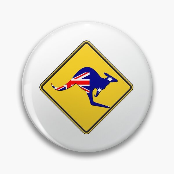 Item preview, warning kangaroo Australia art designed and sold by Ukiyo Sumi.