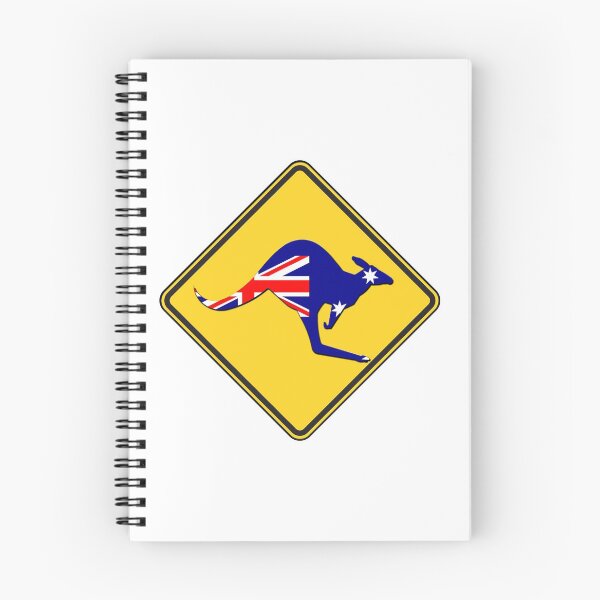 Item preview, warning kangaroo Australia art designed and sold by Ukiyo Sumi.