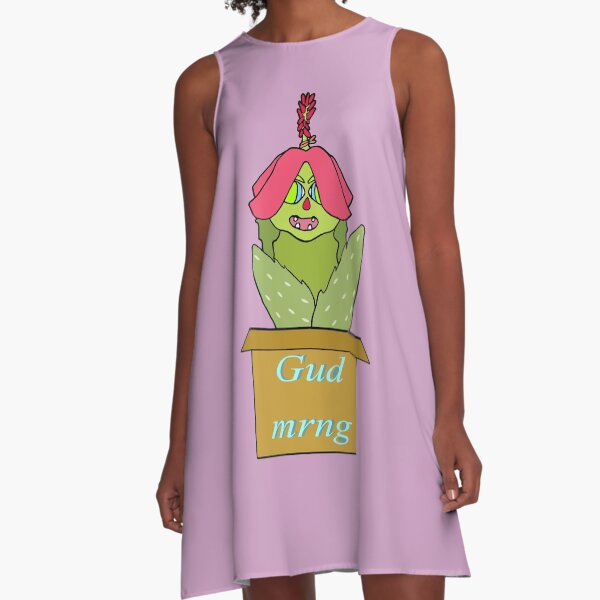 CUTE LITTLE ALOE VERA , GOOD MORNING . A-Line Dress