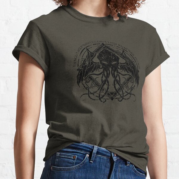 Cthulhu - Lovecraft - Distressed chant design v2 Classic T-Shirt
