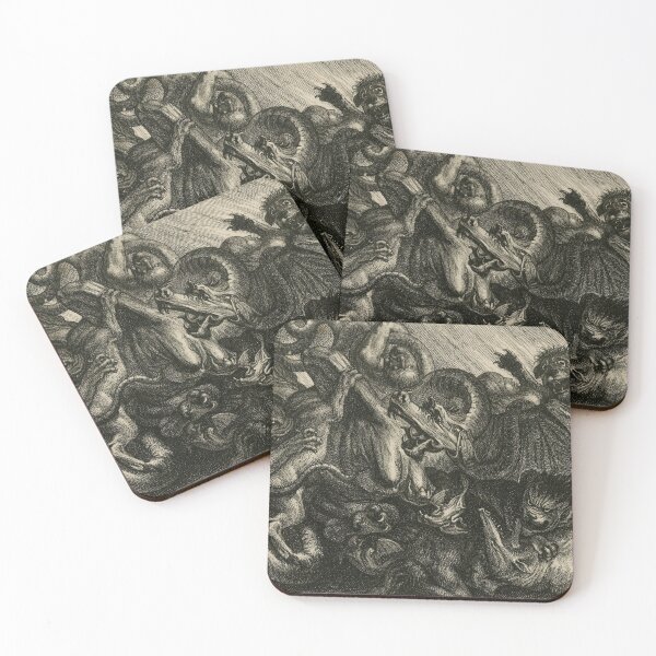 Item preview, Medieval creatures fighting designed and sold by Vintage Designs +.